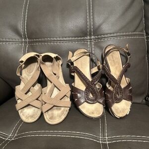 Women's Wear Ever Size 7 1/2 Brown Sandal. White Stag Size 7 Light Brown Sandal